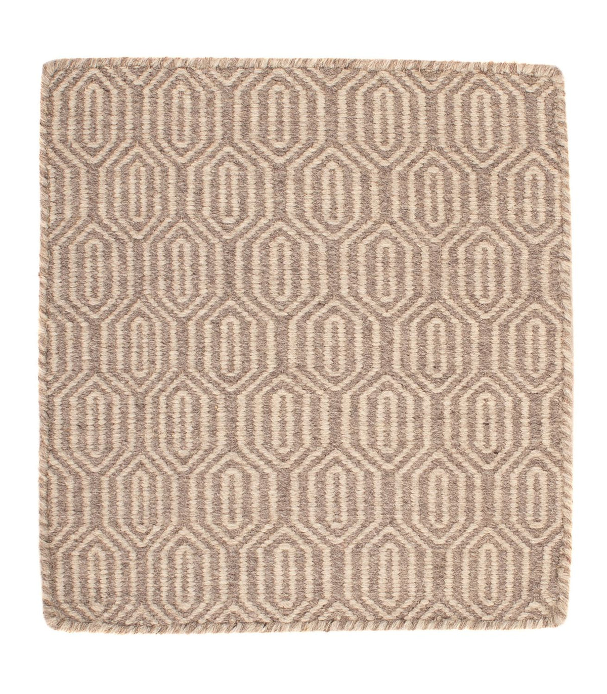 Alfombra Kelim - Tendencia cuadrado  - 46 x 45 cm - marrón claro
