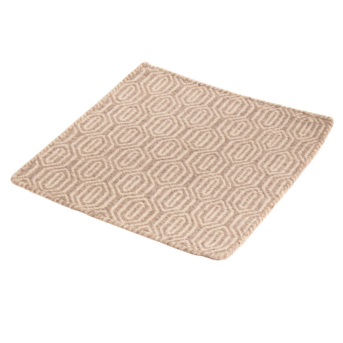 Alfombra Kelim - Tendencia cuadrado  - 46 x 45 cm - marrón claro