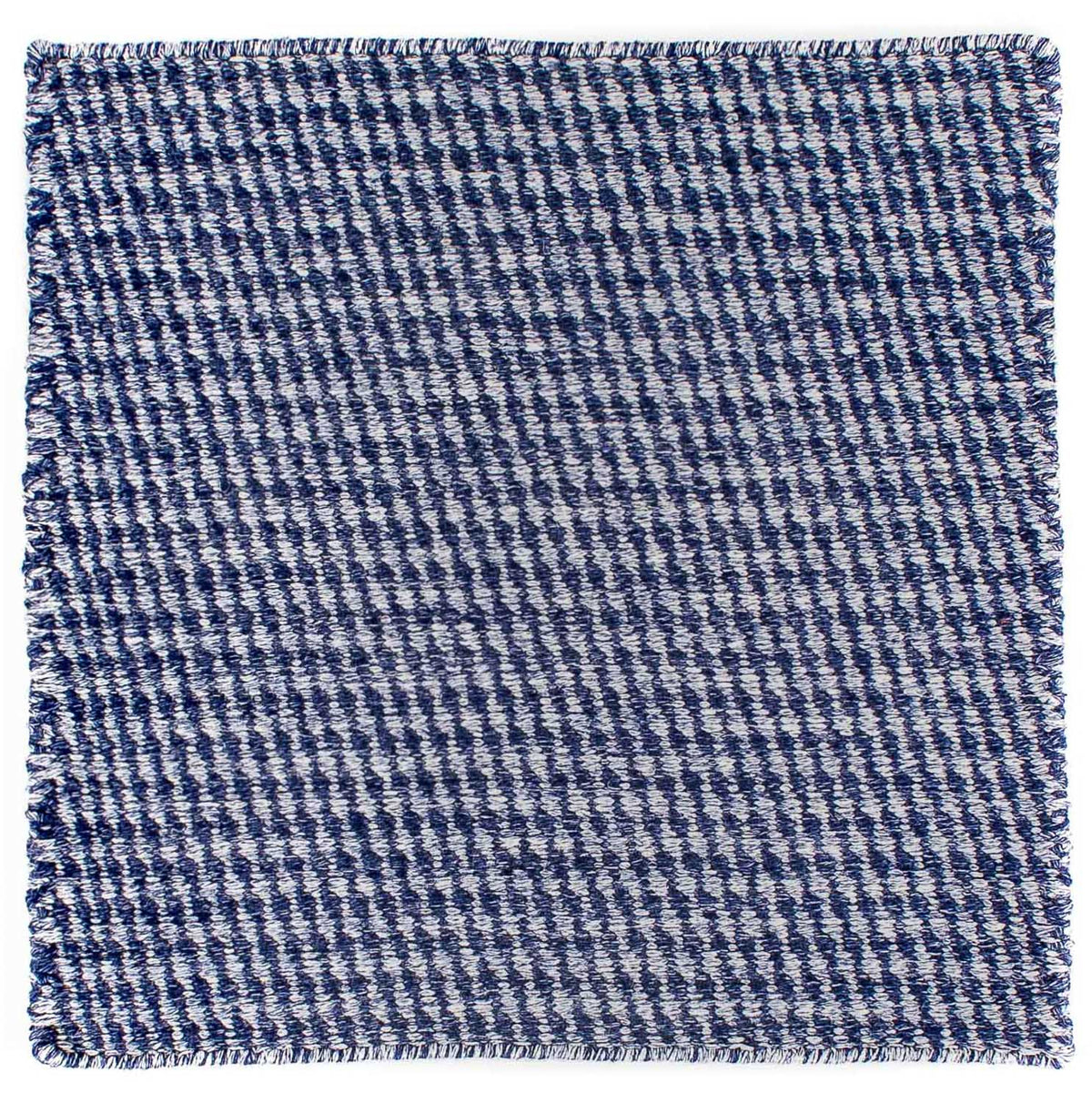 Alfombra Kelim - Tendencia cuadrado  - 63 x 62 cm - azul oscuro