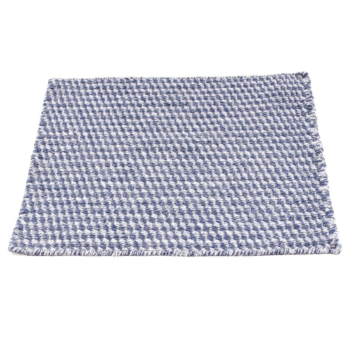 Alfombra Kelim - Tendencia cuadrado  - 63 x 62 cm - azul oscuro