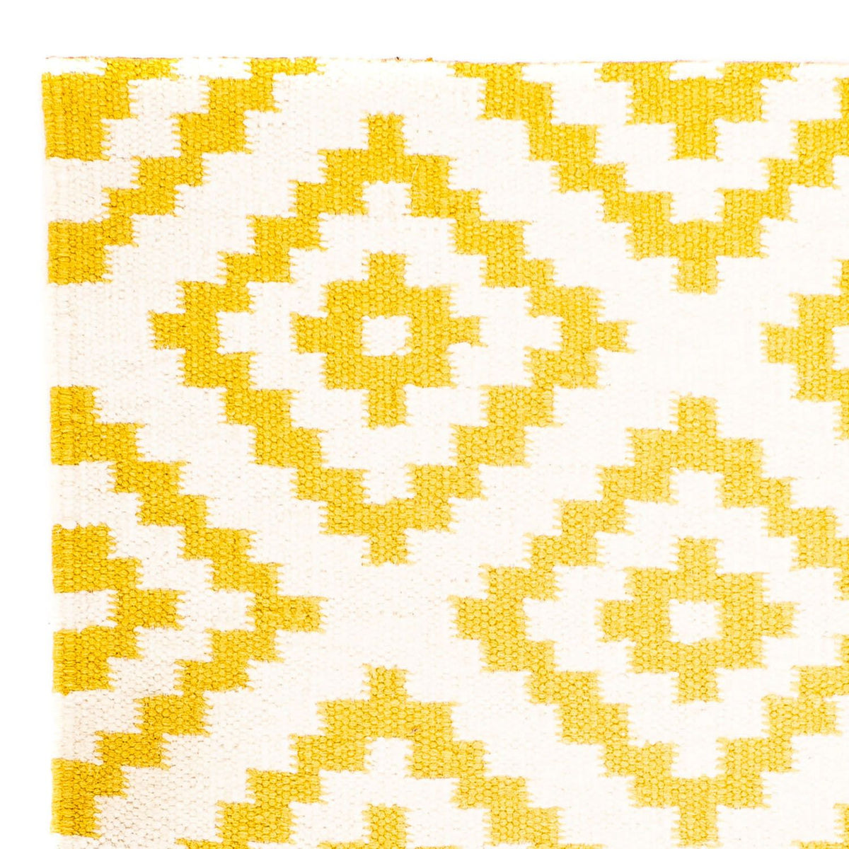 Alfombra Kelim - Tendencia cuadrado  - 80 x 72 cm - beige