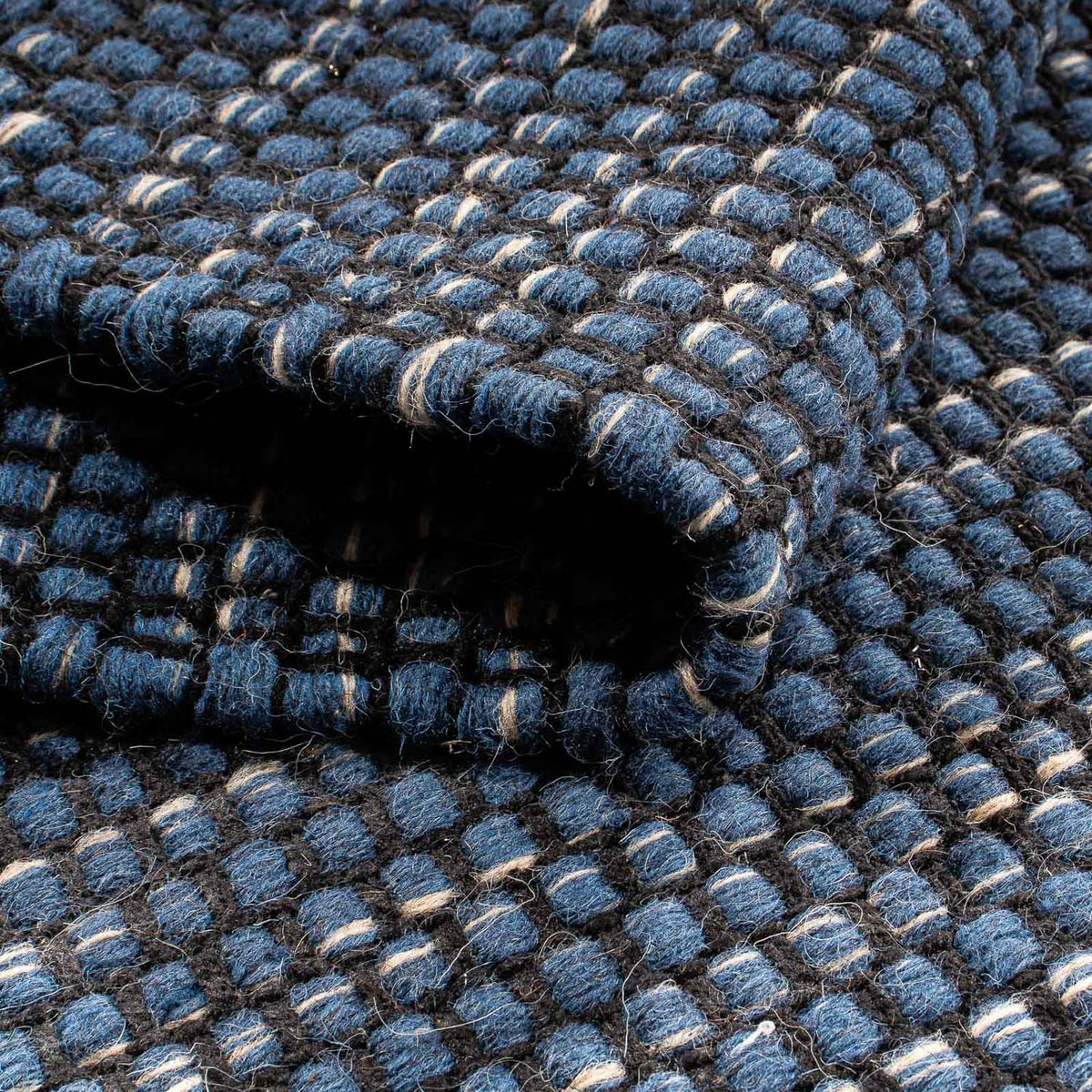 Alfombra Kelim - Tendencia - 88 x 62 cm - azul oscuro