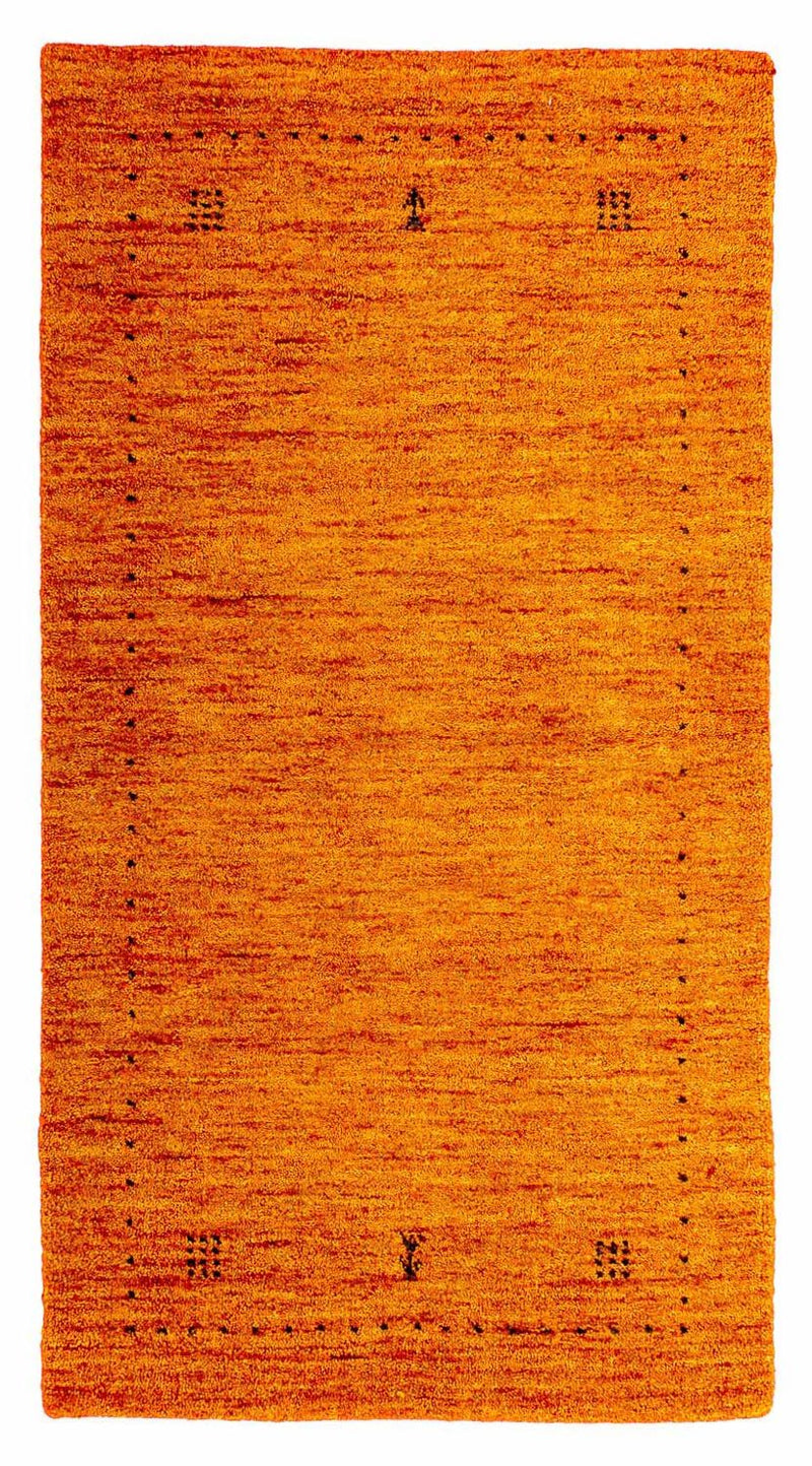 Alfombra Gabbeh - Loribaft Indus - 133 x 70 cm - naranja