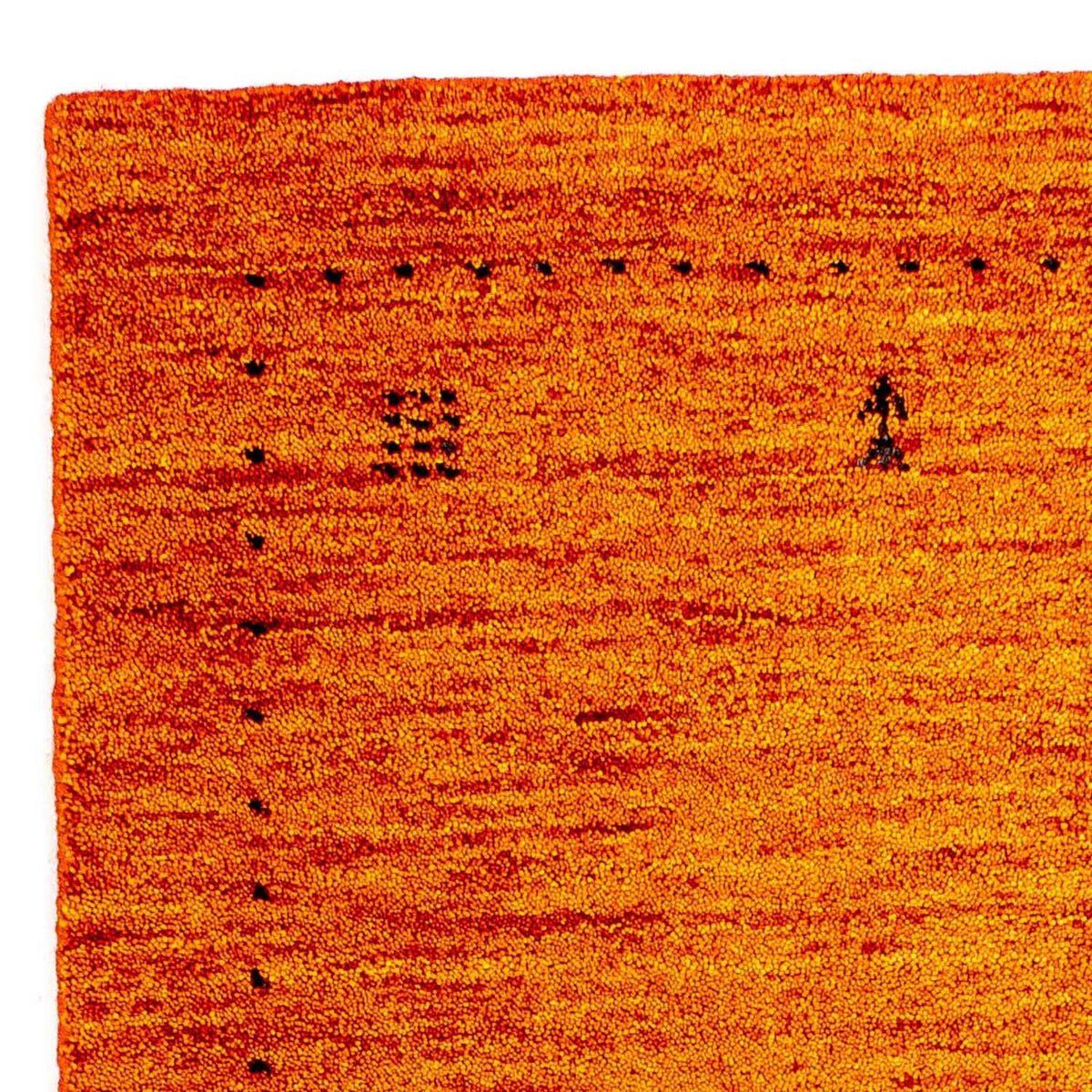 Alfombra Gabbeh - Loribaft Indus - 133 x 70 cm - naranja