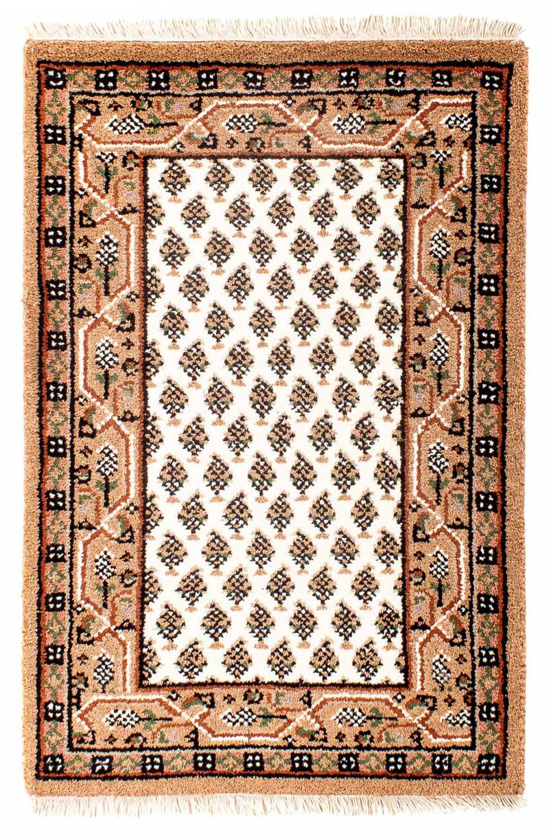 Alfombra de lana - 91 x 61 cm - beige