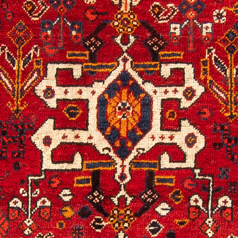 Alfombra persa - Nómada - 142 x 115 cm - rojo oscuro