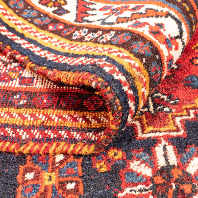 Alfombra persa - Nómada - 142 x 115 cm - rojo oscuro