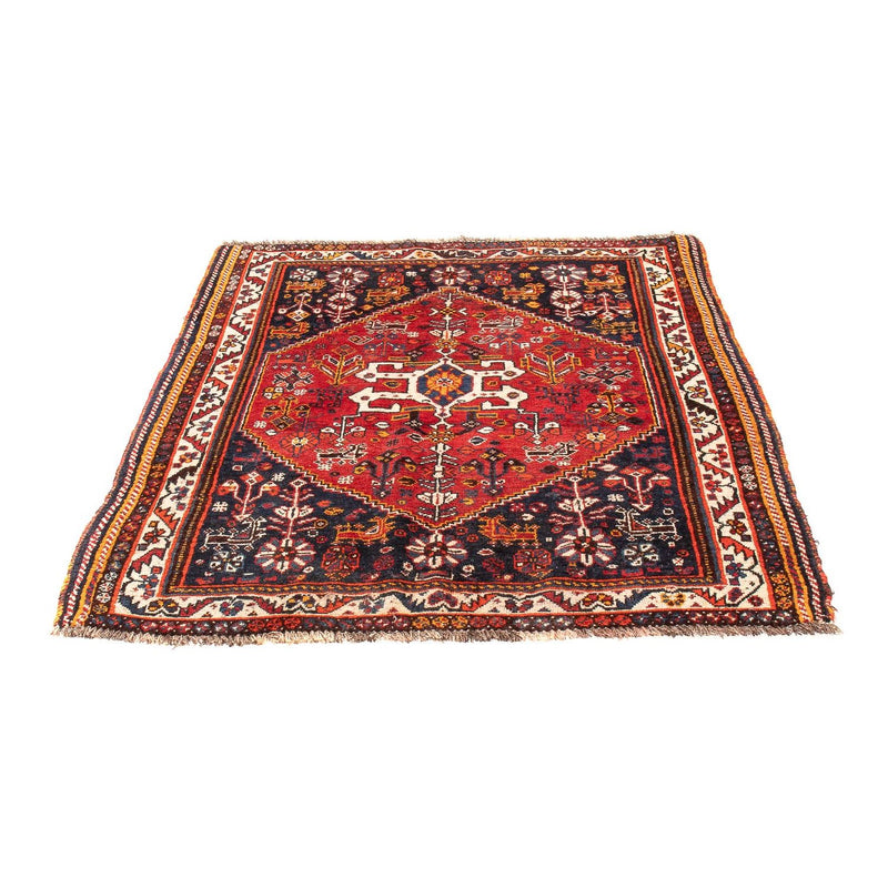 Alfombra persa - Nómada - 142 x 115 cm - rojo oscuro