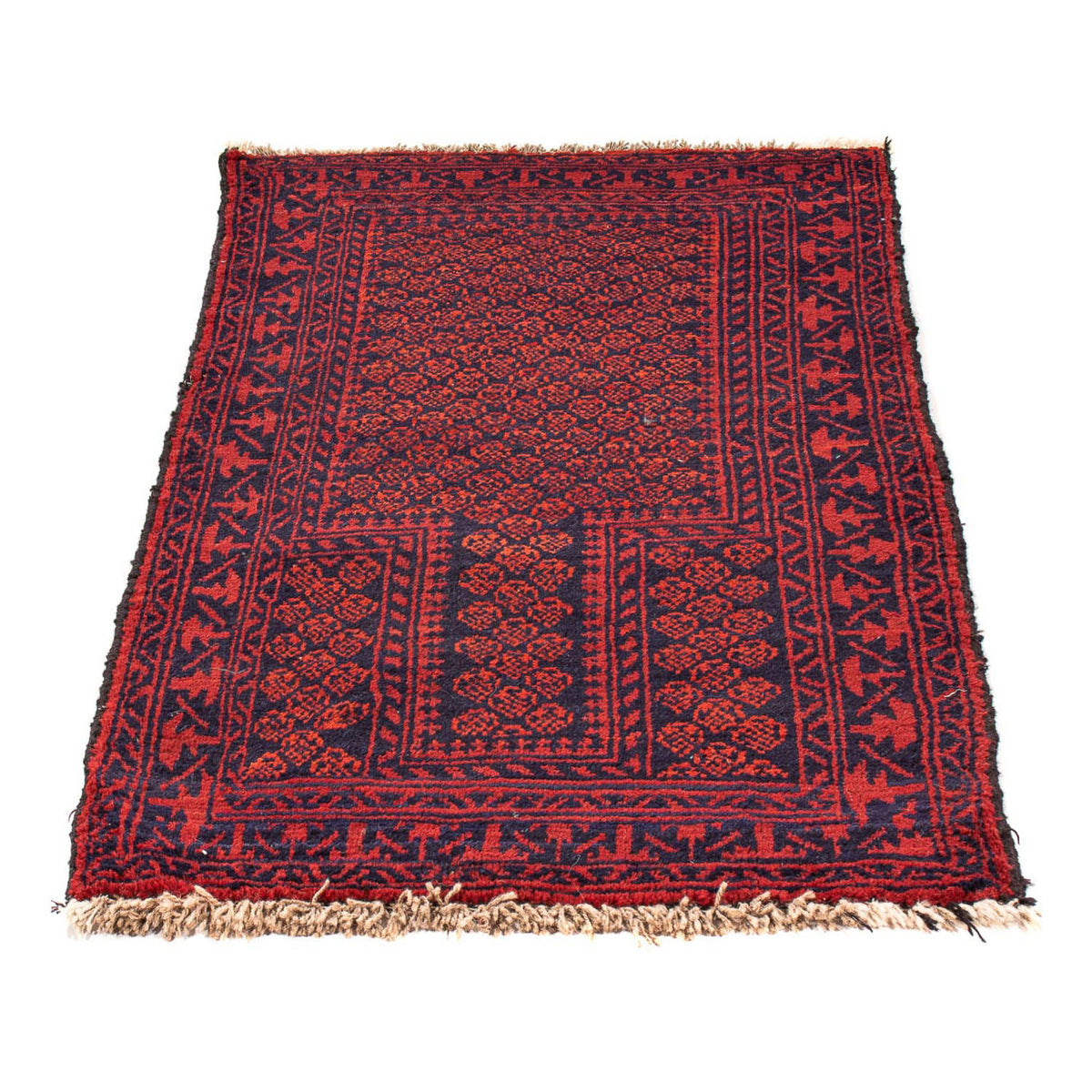 Alfombra Belutsch - 132 x 79 cm - rojo oscuro