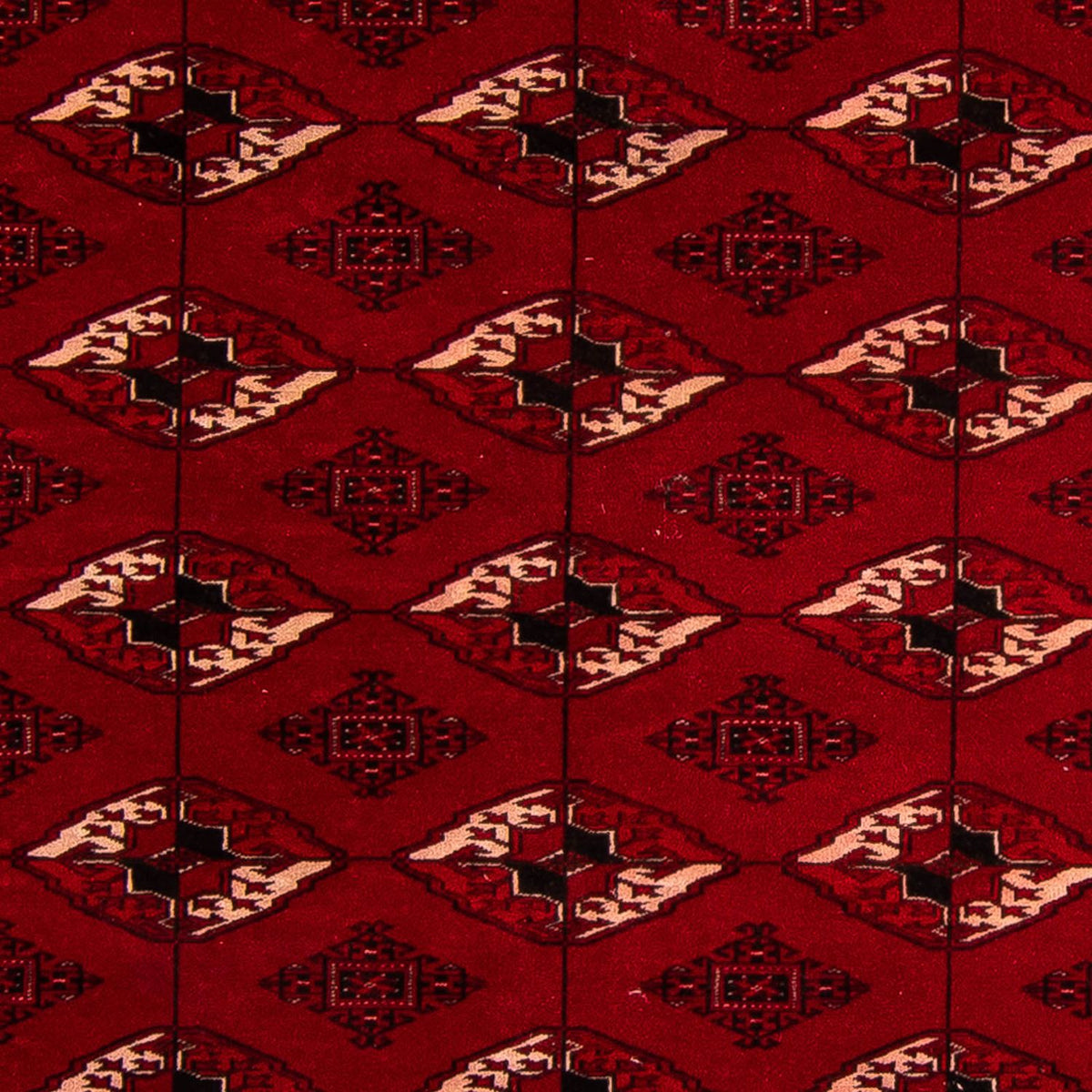 Alfombra Turkaman - 190 x 146 cm - rojo oscuro