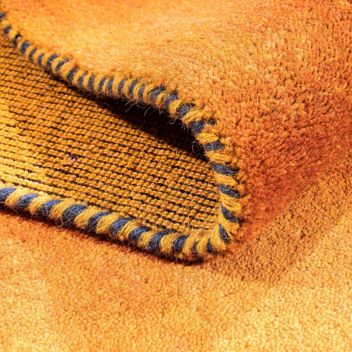 Alfombra de pasillo Alfombra Gabbeh - Loribaft Persa - 395 x 80 cm - naranja