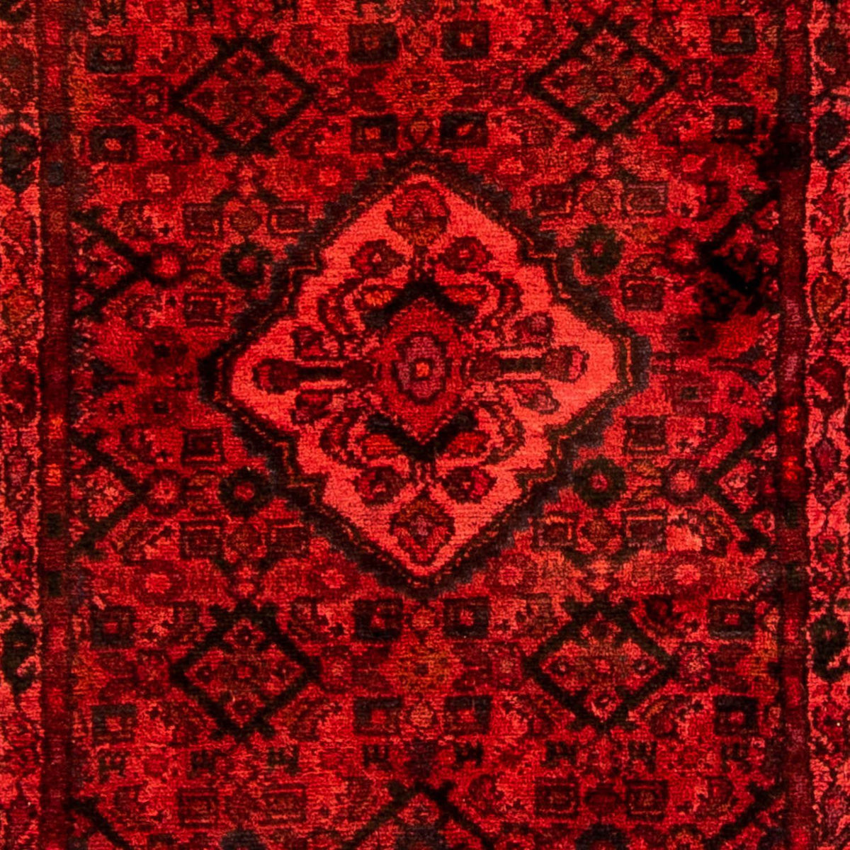Alfombra de pasillo Alfombra persa - Nómada - 277 x 77 cm - rojo oscuro