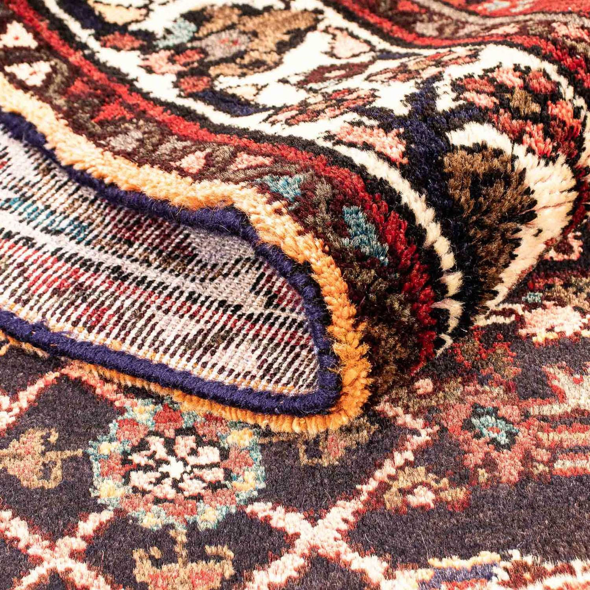 Alfombra de pasillo Alfombra persa - Nómada - 228 x 100 cm - azul oscuro