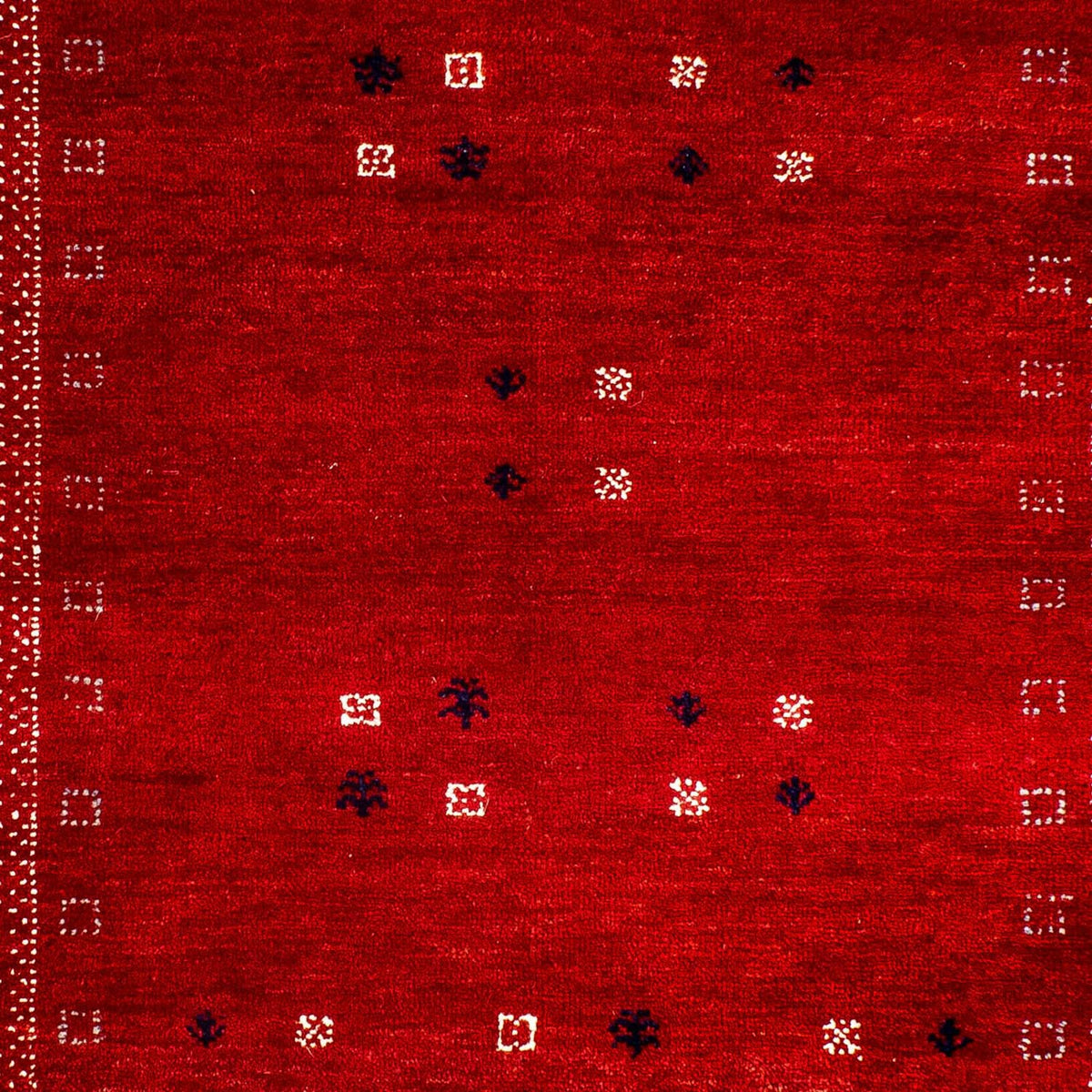 Alfombra Gabbeh - Loribaft Persa - 120 x 81 cm - rojo oscuro