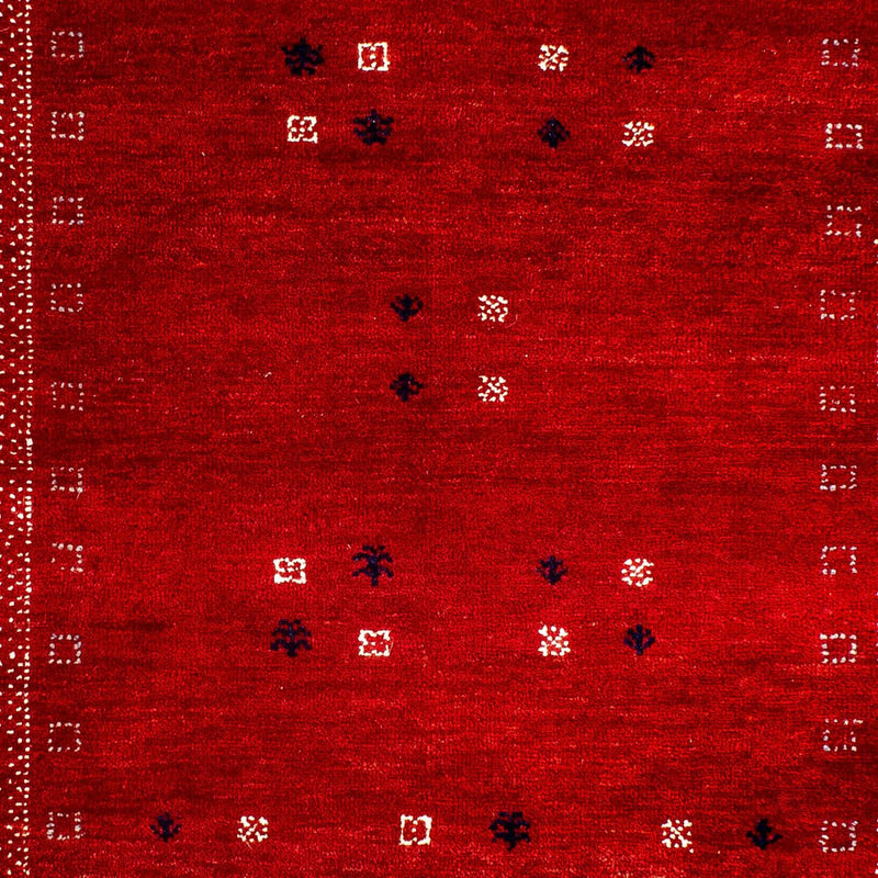 Alfombra Gabbeh - Loribaft Persa - 120 x 81 cm - rojo oscuro