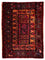 Alfombra persa - Nómada - 90 x 72 cm - rojo oscuro
