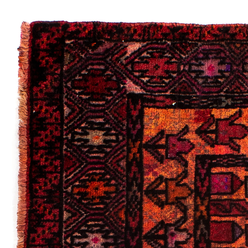 Alfombra persa - Nómada - 90 x 72 cm - rojo oscuro