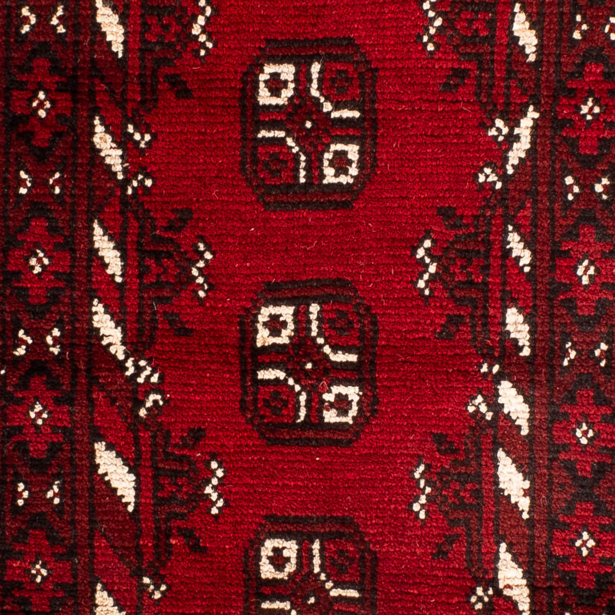 Alfombra afgana - Filpa - 90 x 60 cm - rojo oscuro