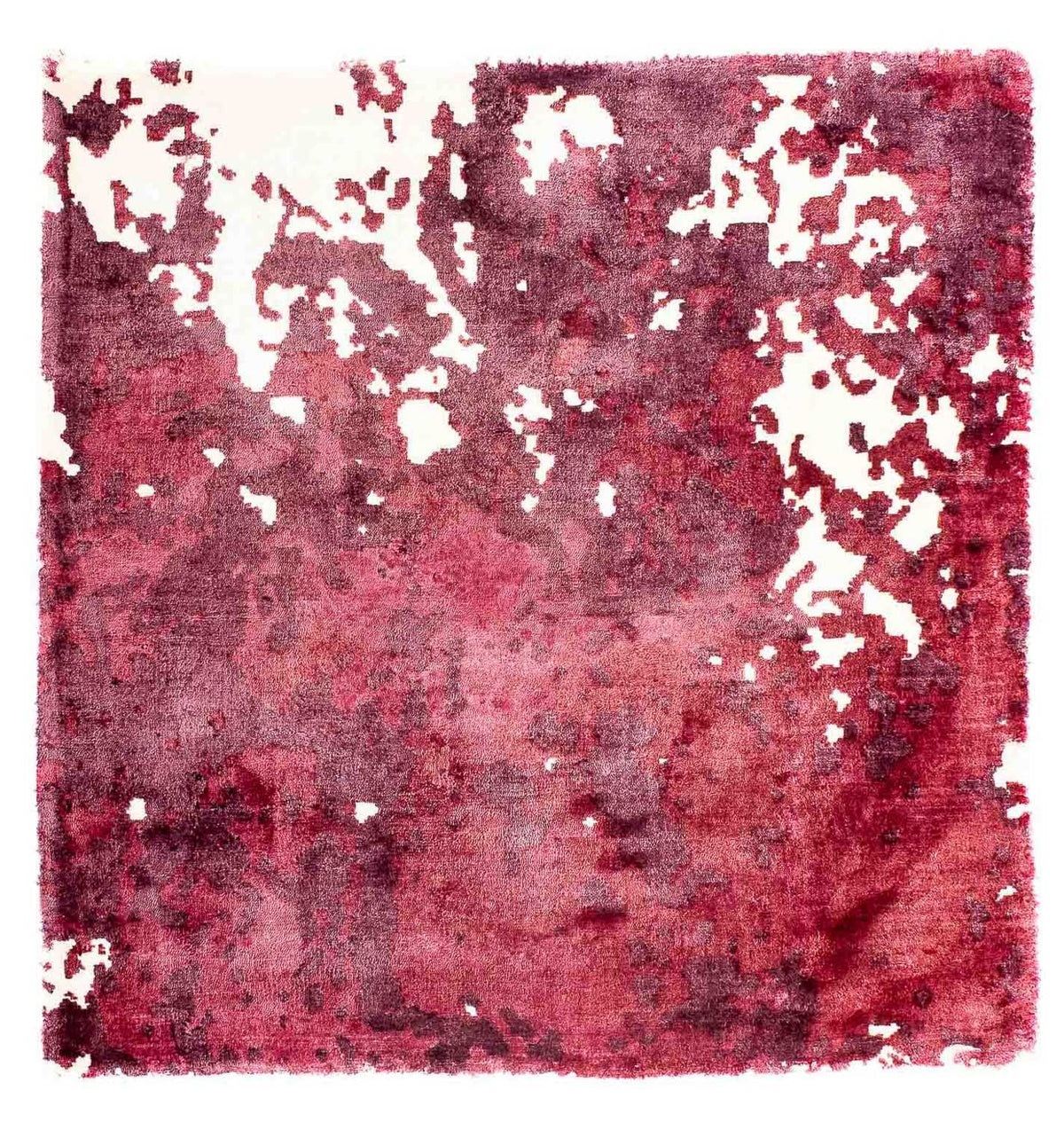 Alfombra de viscosa cuadrado - 70 x 70 cm - multicolor