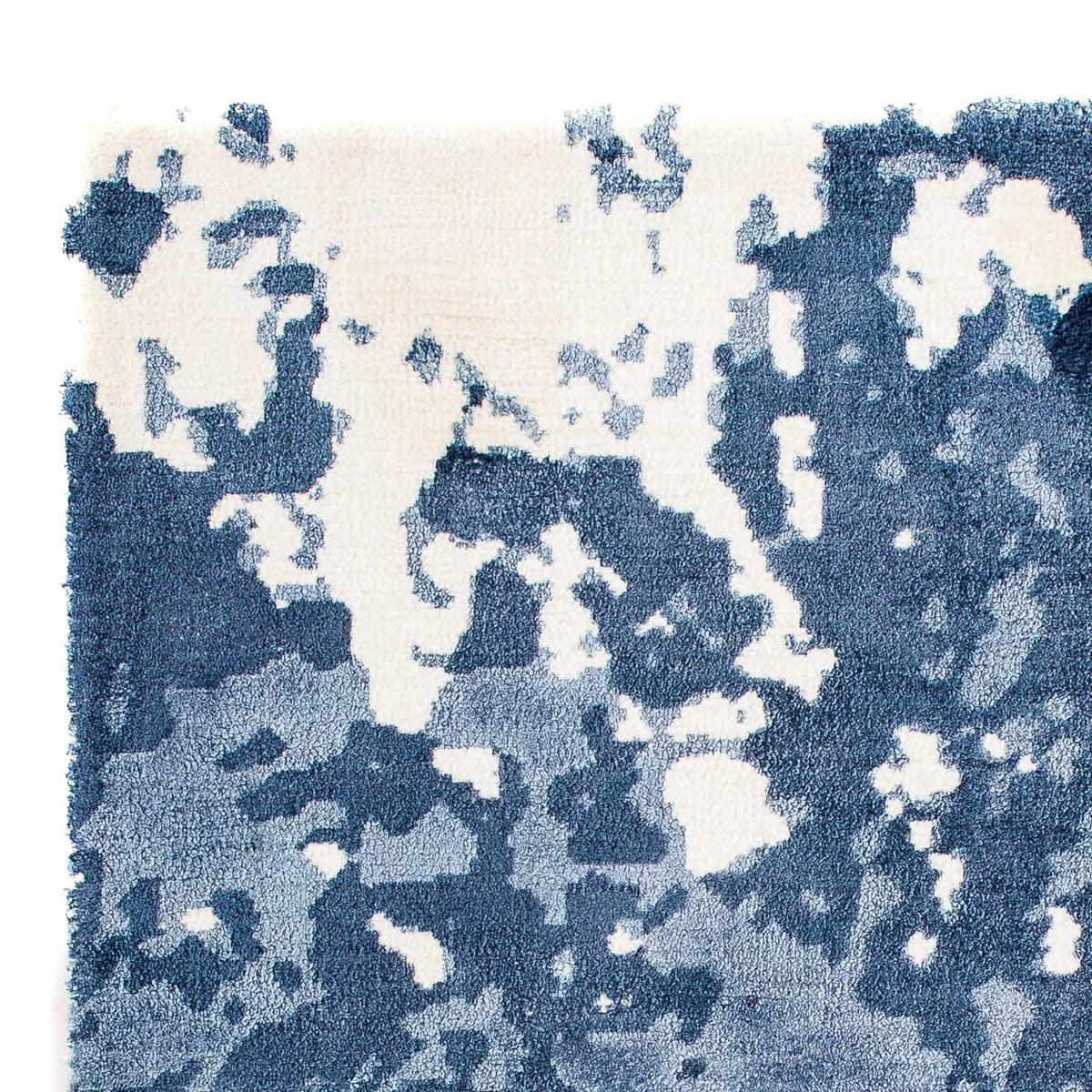 Alfombra de viscosa cuadrado - 70 x 70 cm - azul
