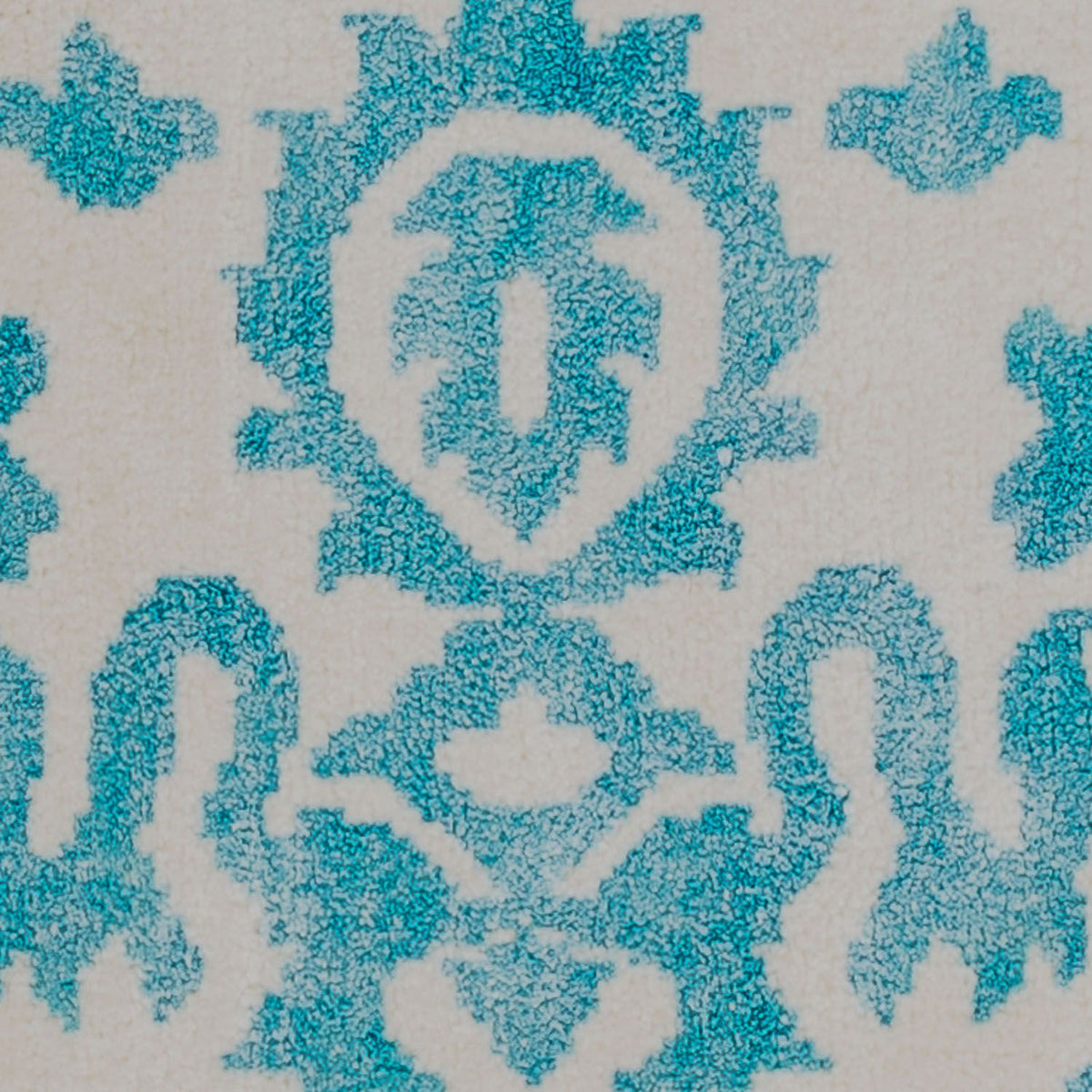 Alfombra de viscosa cuadrado - 70 x 70 cm - turquesa