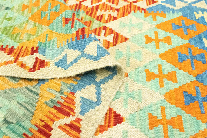 Alfombra de pasillo Alfombra Kelim - Oriental - 197 x 64 cm - colorido