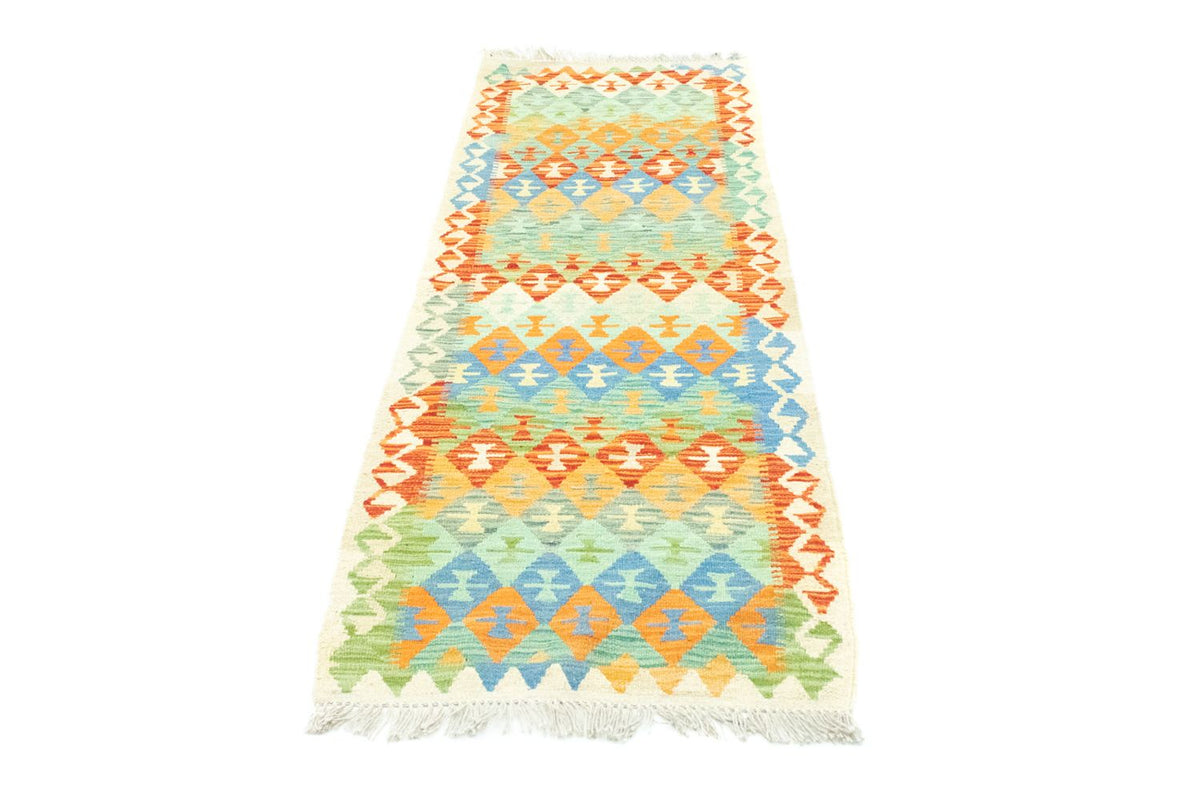 Alfombra de pasillo Alfombra Kelim - Oriental - 197 x 64 cm - colorido