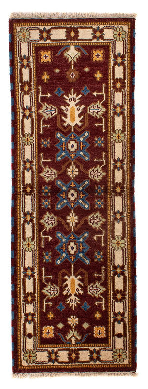 Alfombra de pasillo Alfombra Ziegler - Kazak - 201 x 65 cm - rojo oscuro