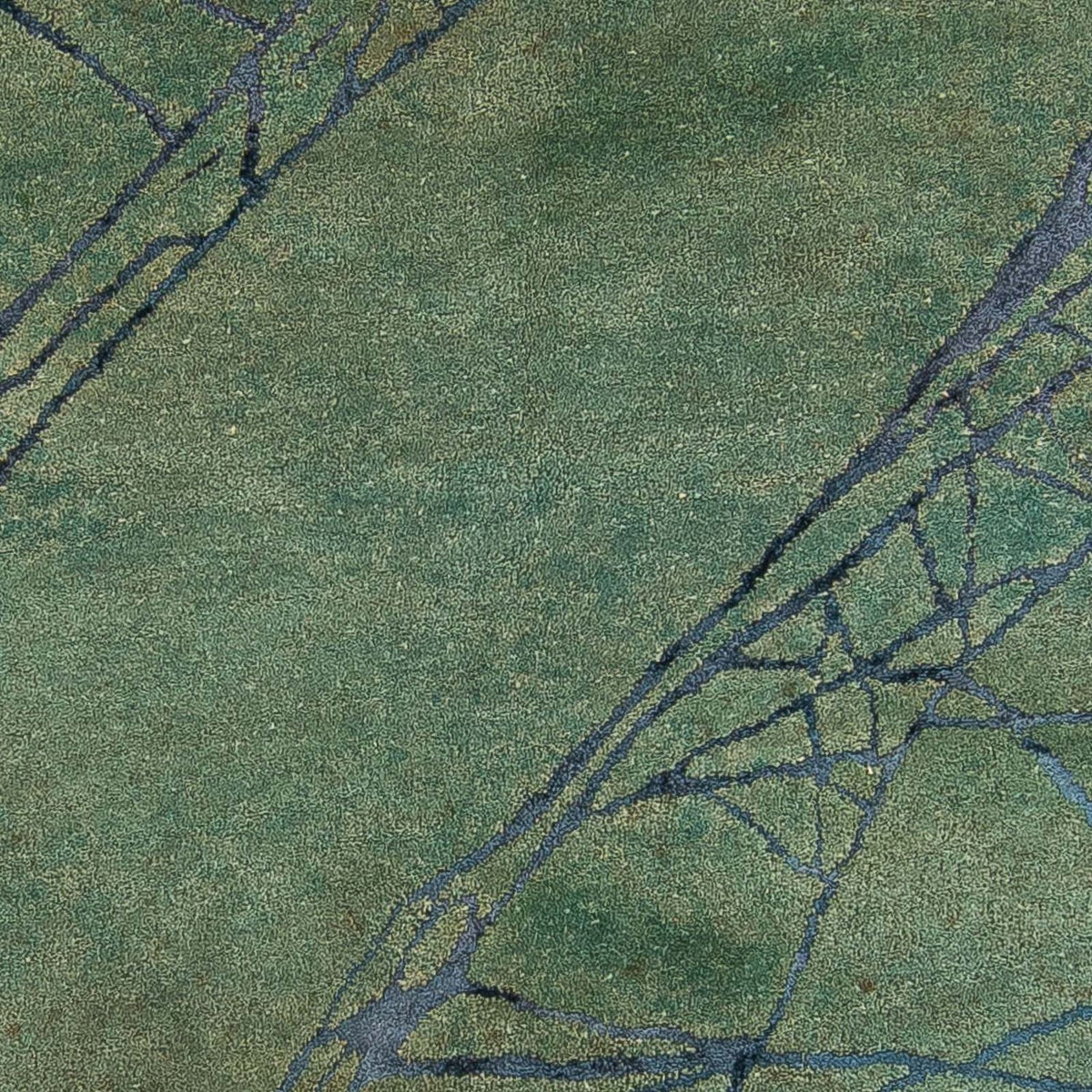 Alfombra de lana - 247 x 147 cm - verde