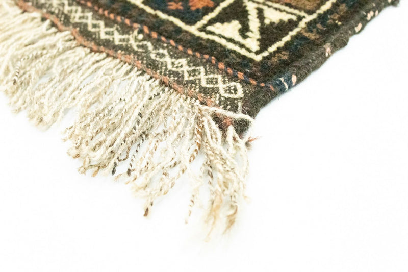 Alfombra afgana cuadrado  - 66 x 64 cm - azul