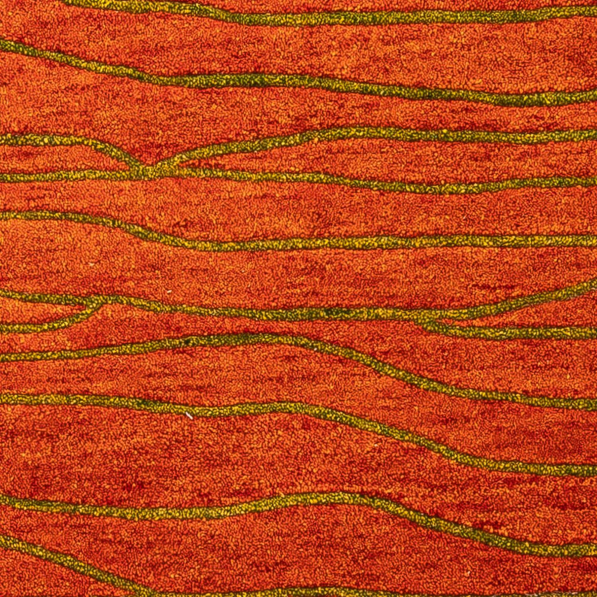 Alfombra de lana - 192 x 136 cm - óxido
