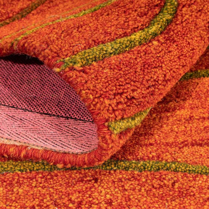 Alfombra de lana - 192 x 136 cm - óxido
