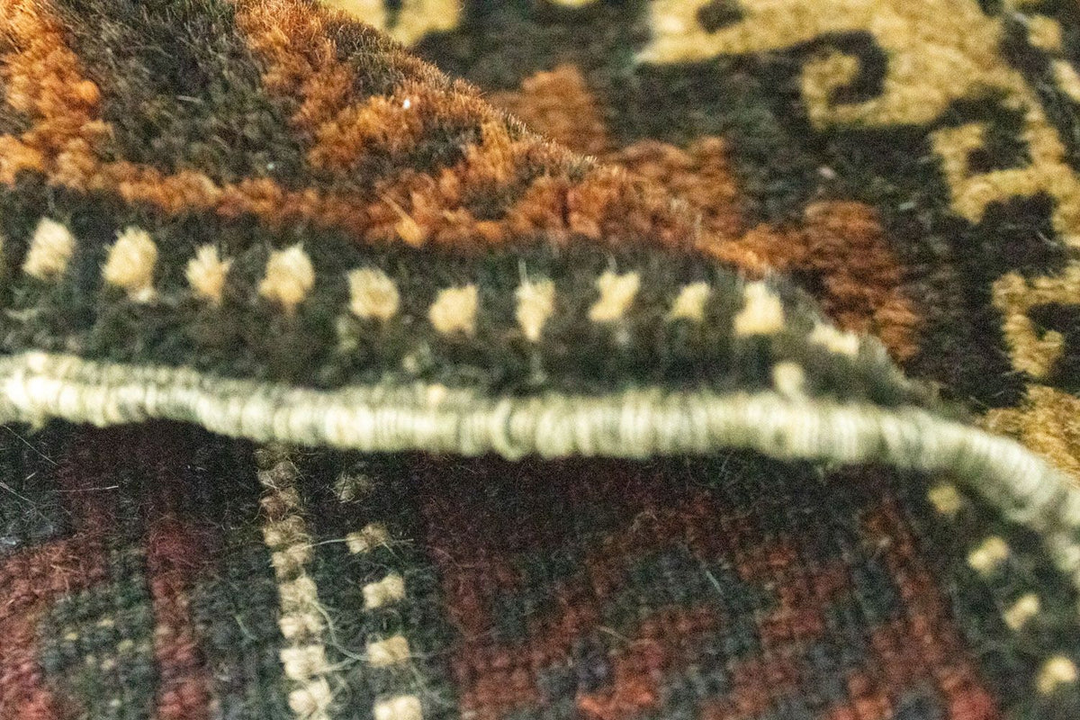 Alfombra afgana cuadrado  - 47 x 41 cm - marrón