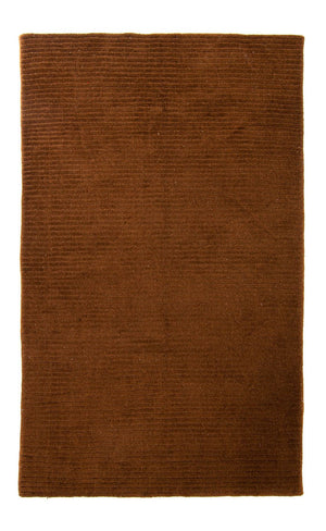Alfombra de lana - 236 x 140 cm - marrón