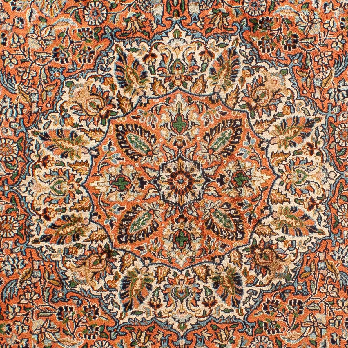 Alfombra de seda - Seda de Cachemira - 182 x 121 cm - marrón claro