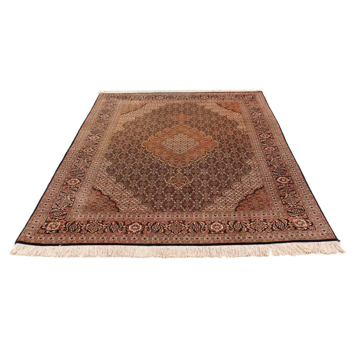 Alfombra Persa - Tabriz - Real - 202 x 150 cm - marrón