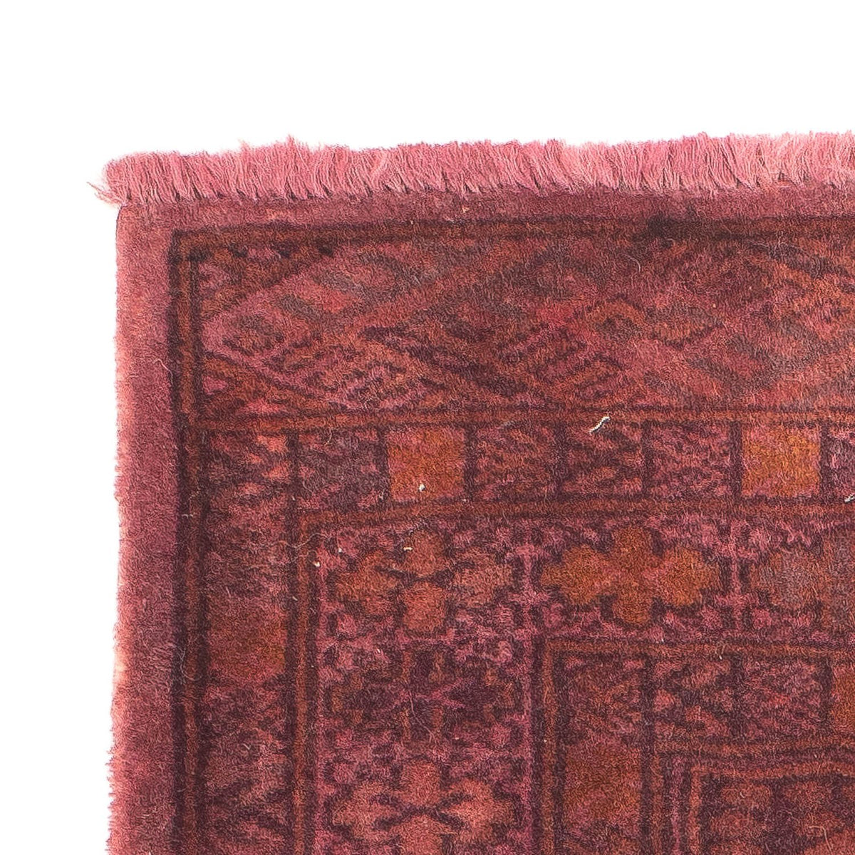 Alfombra Turkaman - 95 x 66 cm - rojo claro