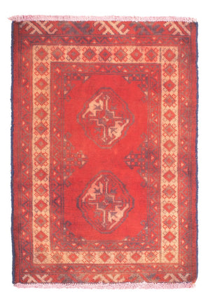 Alfombra Turkaman - 85 x 67 cm - rojo