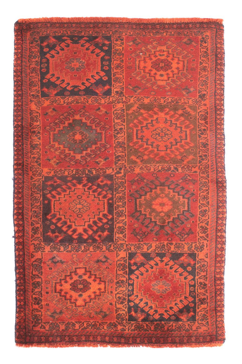 Alfombra persa - Nómada - 100 x 60 cm - rojo oscuro