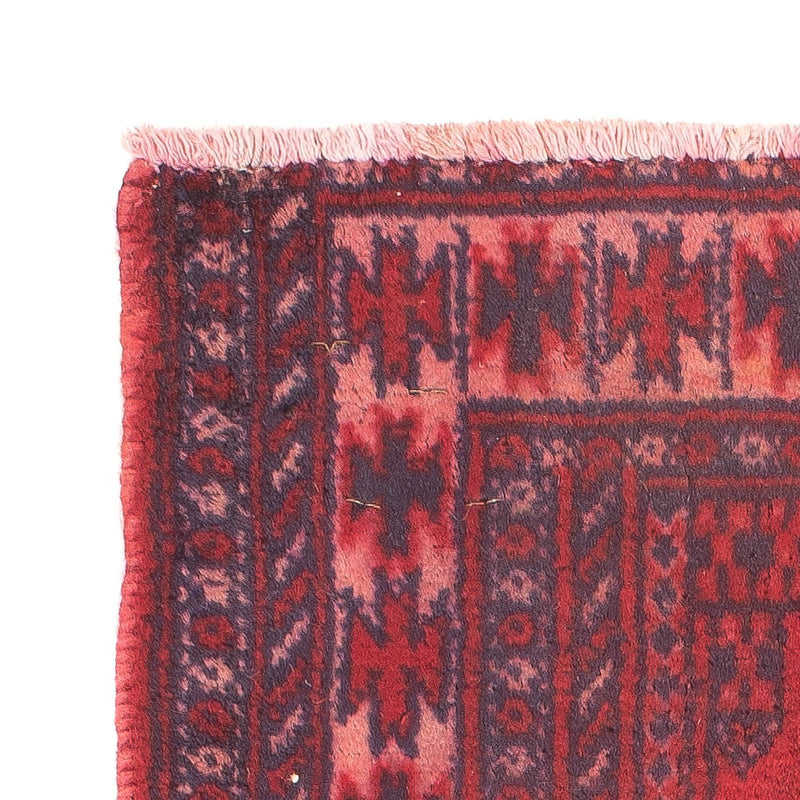 Alfombra Turkaman - 82 x 61 cm - rojo oscuro