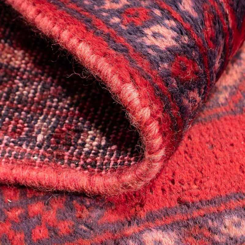 Alfombra Turkaman - 82 x 61 cm - rojo oscuro