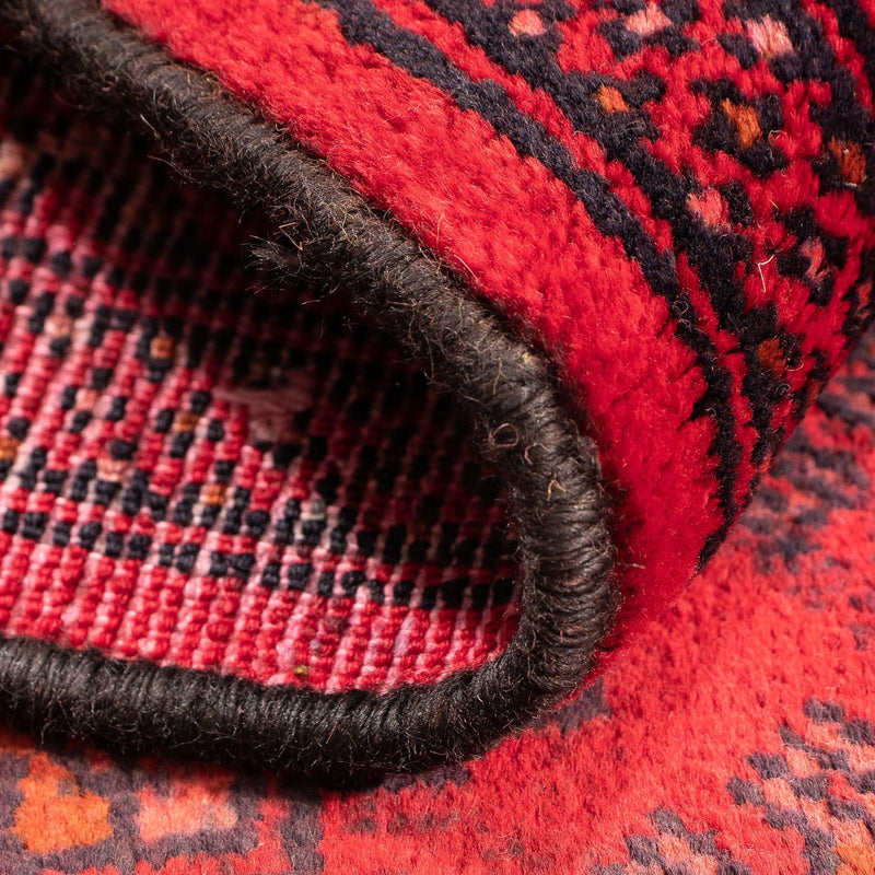 Alfombra Turkaman - 83 x 62 cm - rojo oscuro