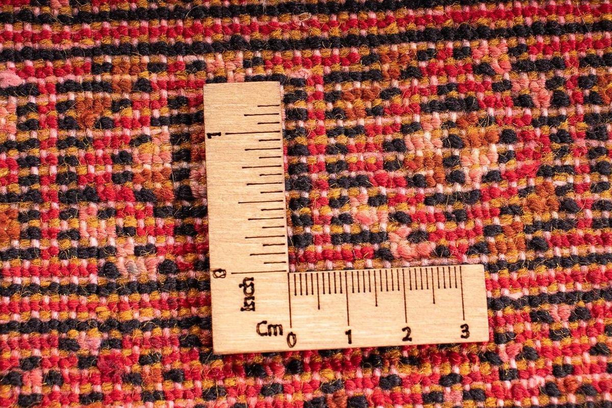 Alfombra Turkaman - 83 x 62 cm - rojo oscuro