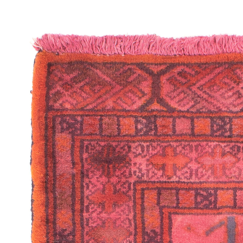 Alfombra Turkaman - 86 x 63 cm - rojo claro