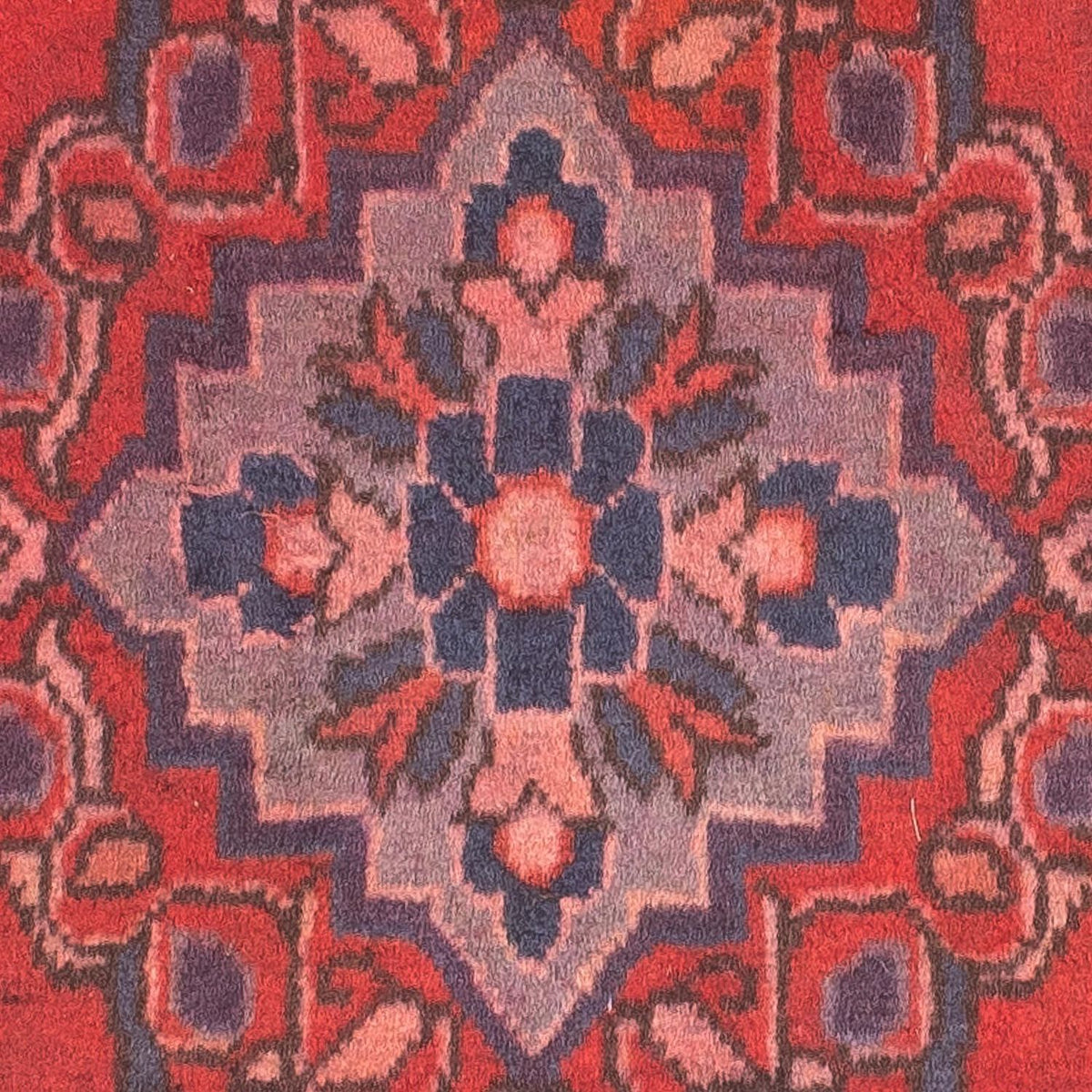 Alfombra persa - Keshan - 87 x 57 cm - rojo oscuro