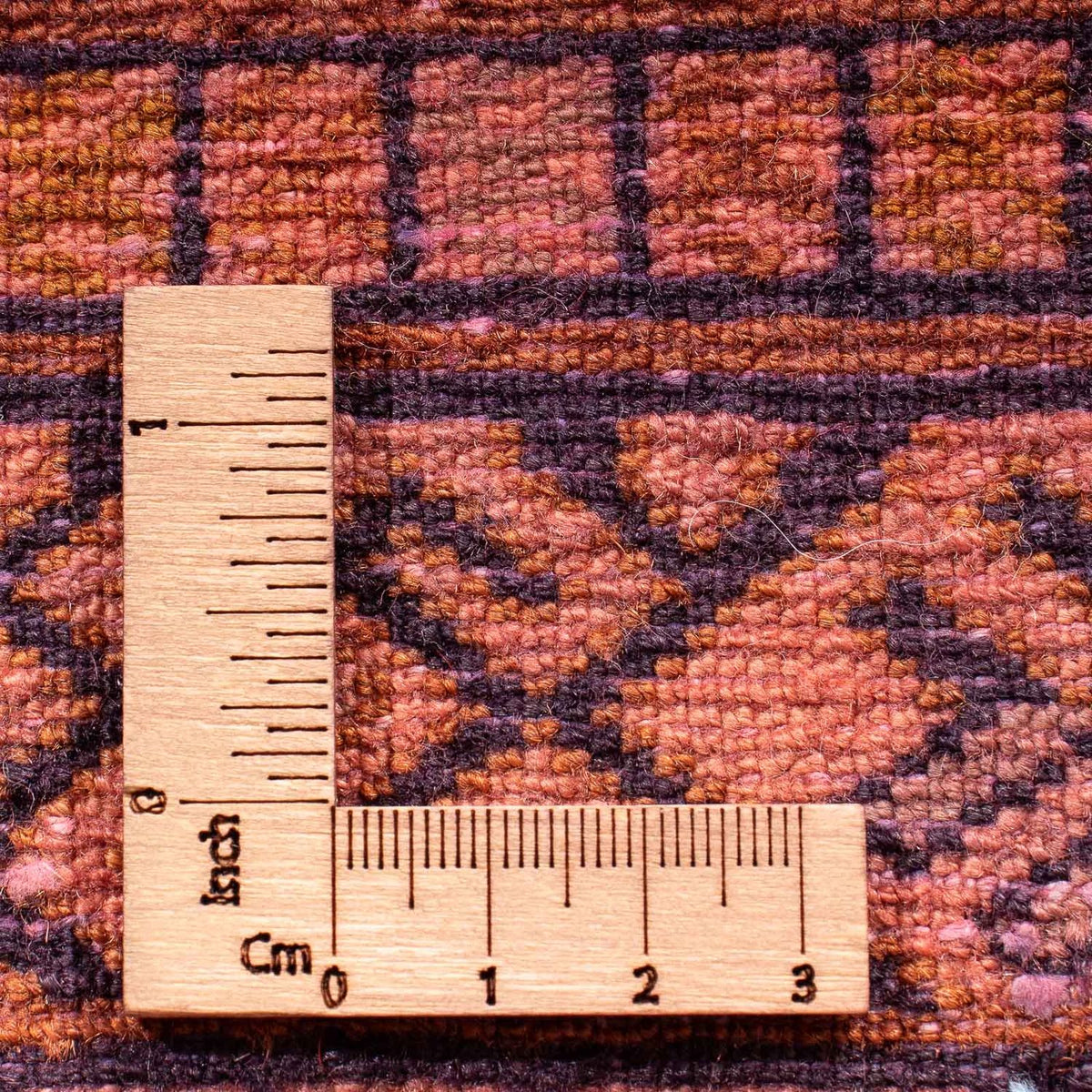 Alfombra Turkaman - 84 x 62 cm - rojo claro