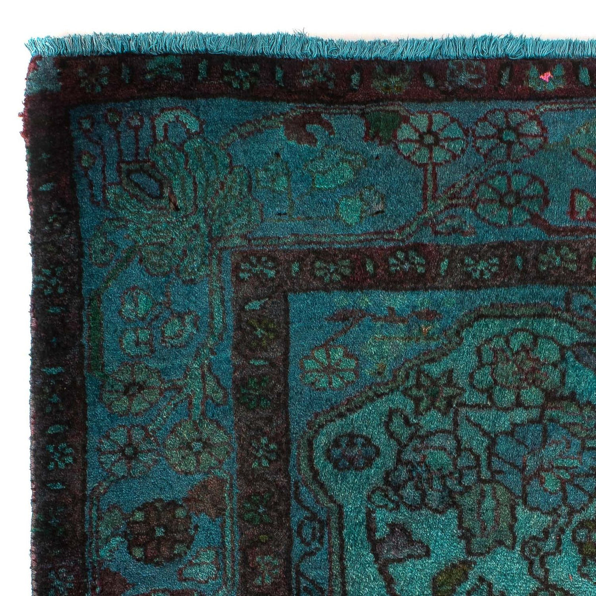 Alfombra persa - Nómada - 119 x 91 cm - azul claro