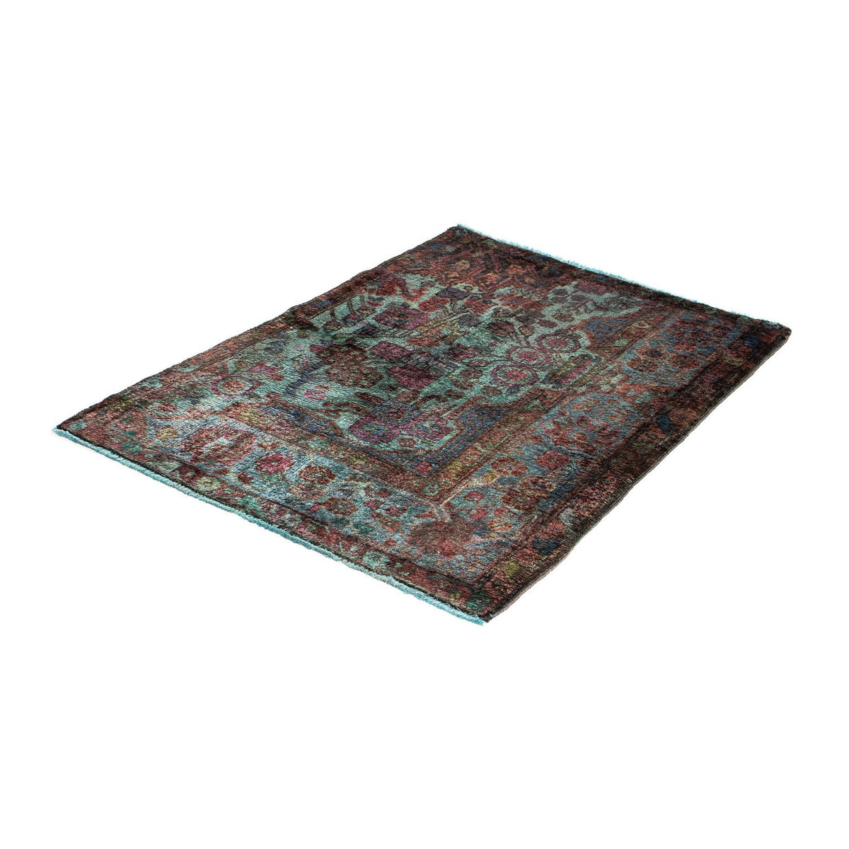 Alfombra persa - Nómada - 111 x 80 cm - azul claro