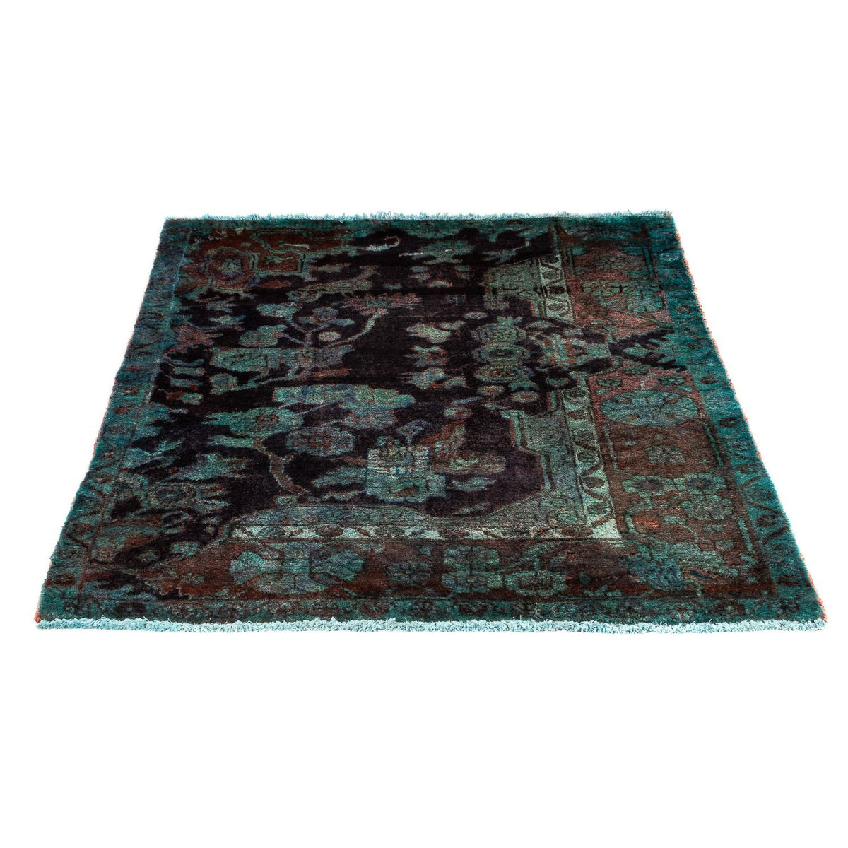 Alfombra persa - Nómada - 120 x 97 cm - azul claro