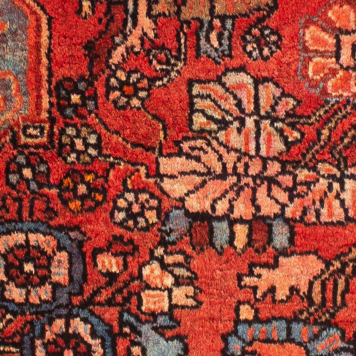 Alfombra persa - Nómada - 115 x 89 cm - rojo